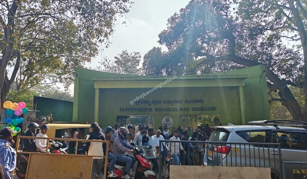 Bustling entrance of Bannerghatta Biological Park located near the Godrej Bannerghatta project