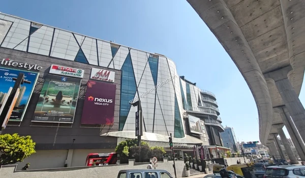 Nexus Vega City Mall showcasing its proximity to the metro line connectivity