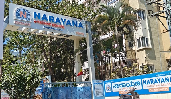 Signage of Narayana e-Techno School Bannerghatta branch