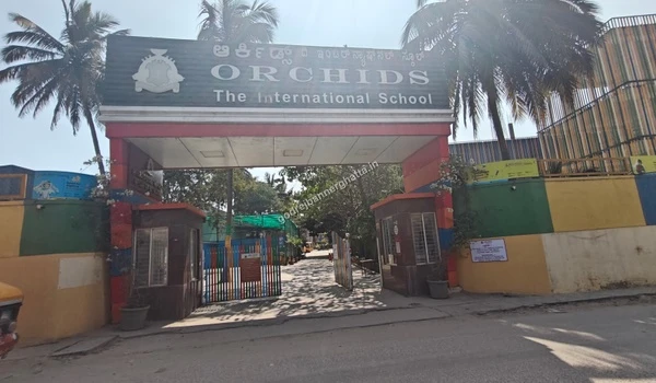 View of the school campus entrance for Orchids International