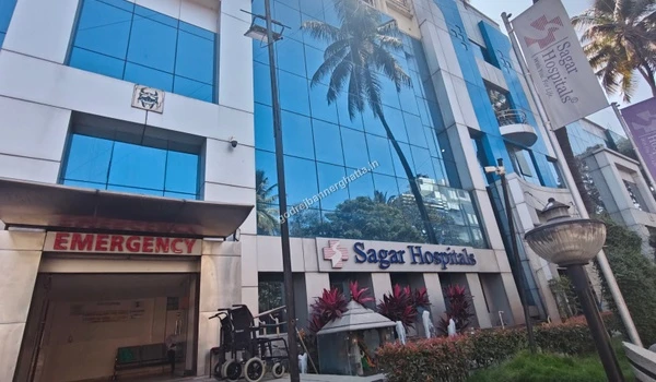Emergency entrance at Sagar Hospitals ensuring rapid medical response for residents