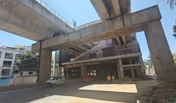 Heavy infrastructure of the upcoming metro station promising seamless commute